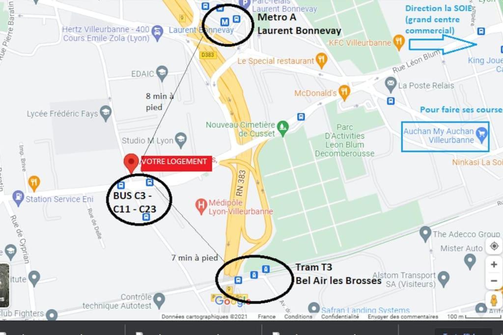 Appartement Neuf Pour 6, Parking Et Box, Au Calme Villeurbanne Kültér fotó